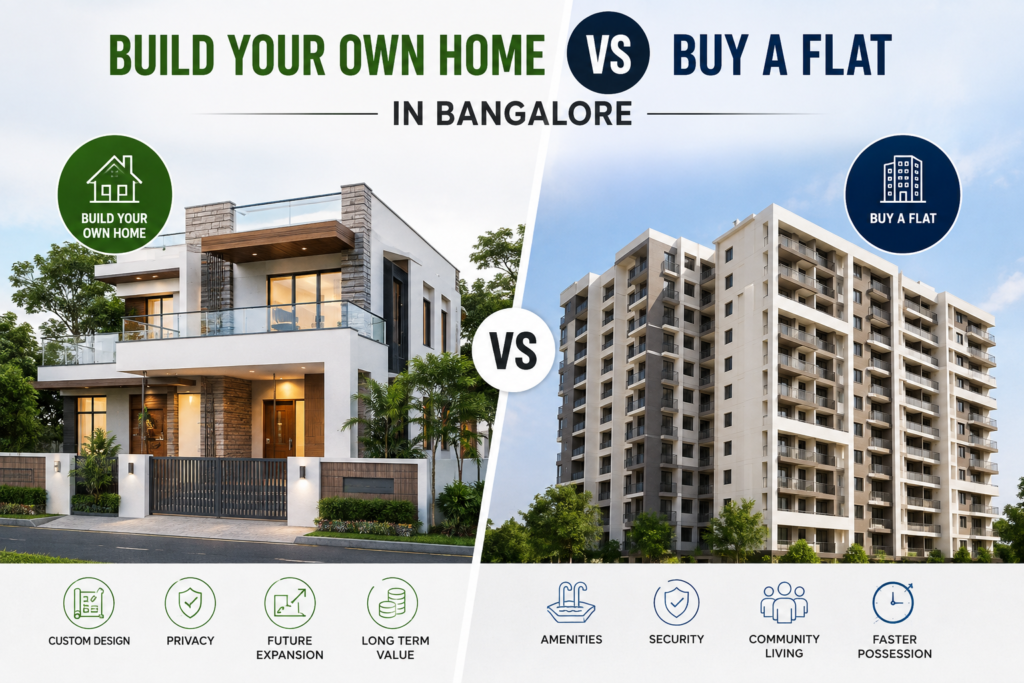 Build Your Own Home vs Buy a Flat in Bangalore
